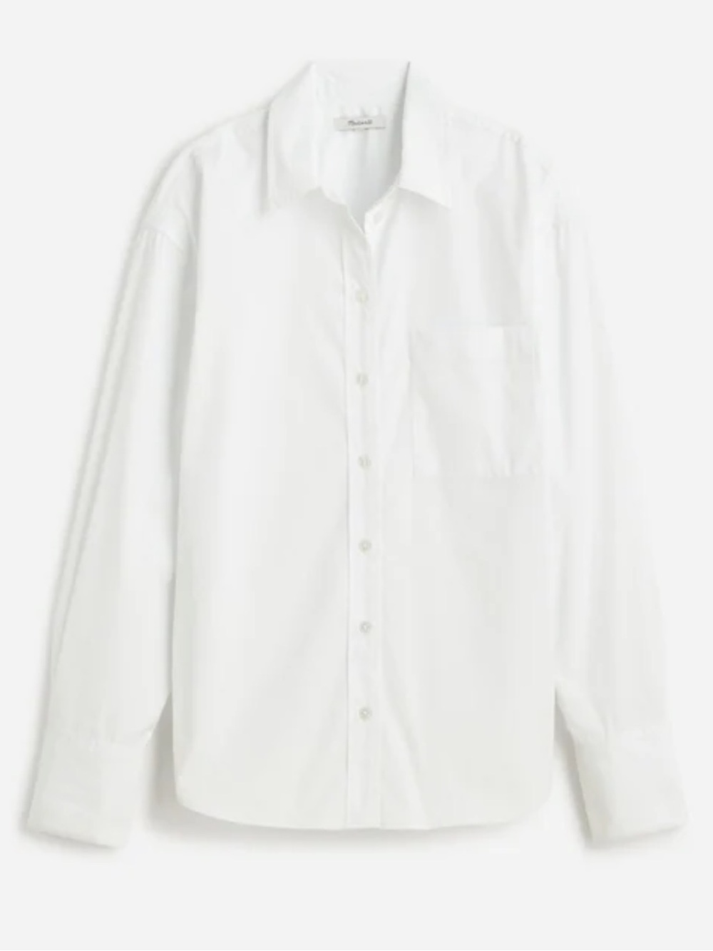 Madewell Relaxed Button-Up Shirt - White - Picture 7 of 8